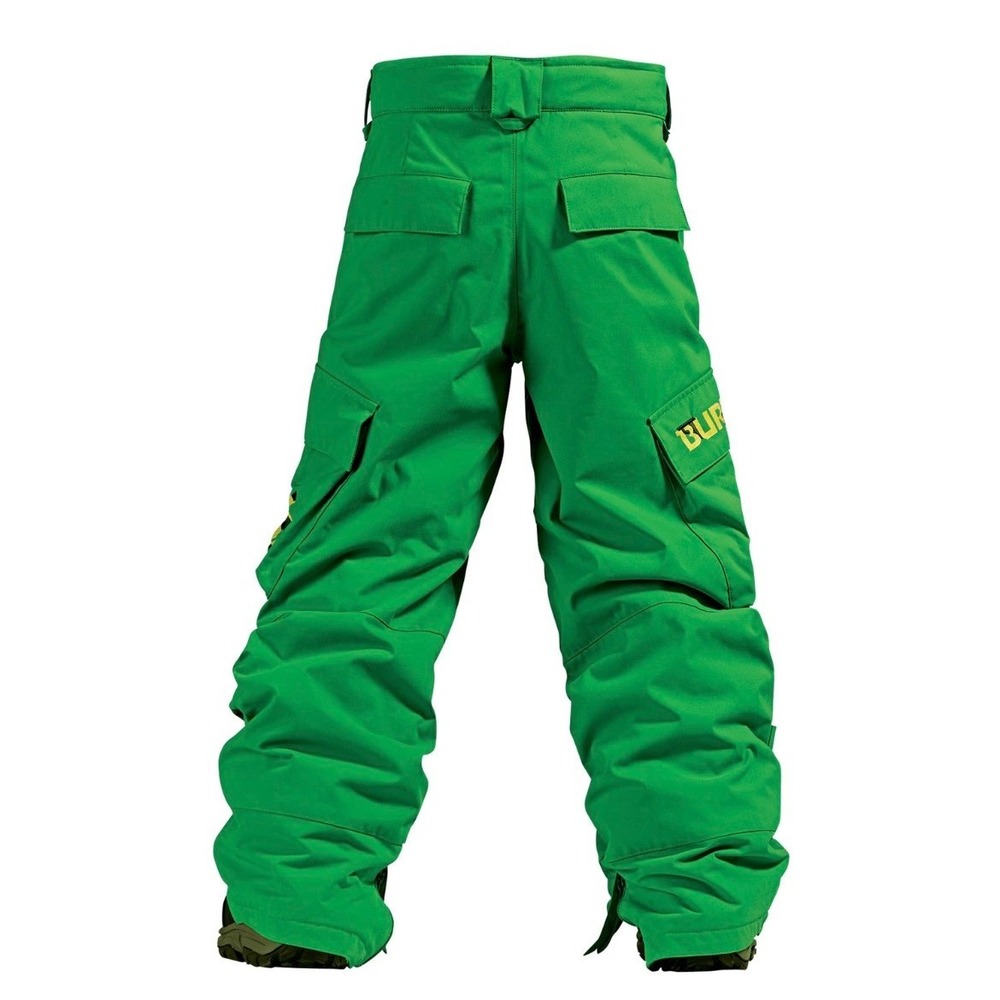 Burton Dryride Kids XL 14/16 Green Cargo Snowboard Ski Pants Waterproof Winter
